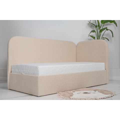 Łóżko młodzieżowe Miami jednoosobowe z pojemnikiem na pościel na wymiar