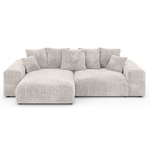 Beżowy narożnik z funkcją spania Cleo w kształcie L