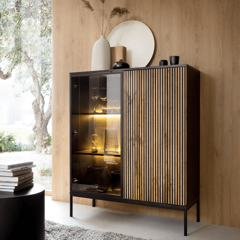 Witryna wysoka z oświetleniem LED Resto WTSZ104