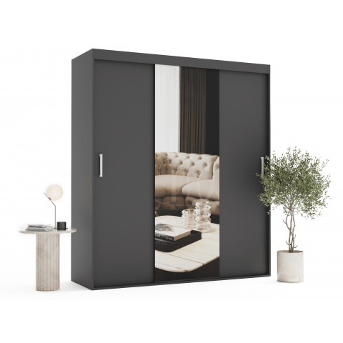 Szafa przesuwna trzydrzwiowa z lustrem na wymiar MONZA