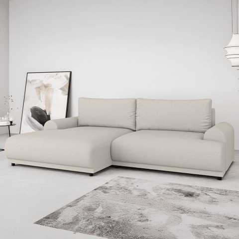 Narożnik czteroosobowy nowoczesny Albero beżowy – funkcja spania