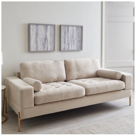 Nowoczesna sofa Volio beżowa – 3-osobowa, elegancka