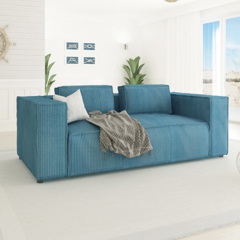 Esmo – nowoczesna sofa 2-osobowa w turkusowym odcieniu