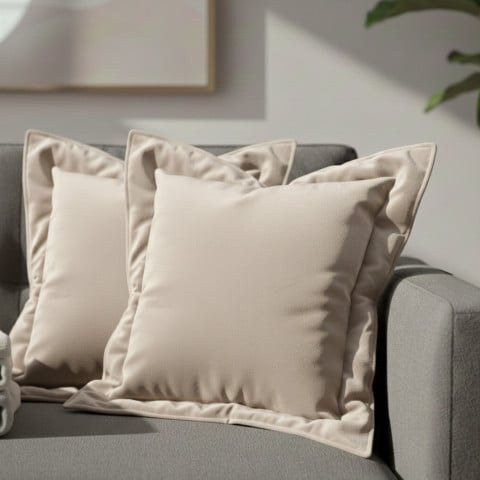 Zestaw trzech poduszek dekoracyjnych z lamówką - tkanina do wyboru