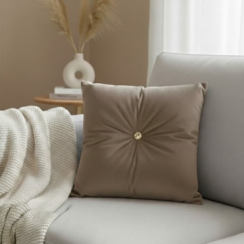 Poduszka dekoracyjna z kryształkiem - tkanina do wyboru