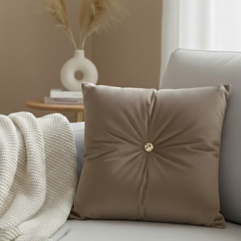 Poduszka dekoracyjna z kryształkiem - tkanina do wyboru