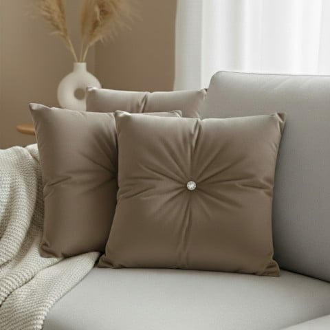 Zestaw trzech poduszek dekoracyjnych z kryształkiem - tkanina do wyboru