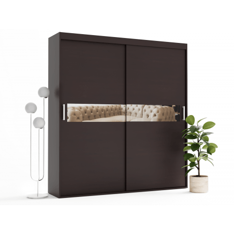 Szafa przesuwna dwudrzwiowa z lustrem na wymiar WEGA