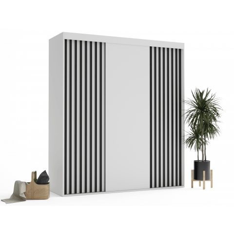 Szafa przesuwna trzydrzwiowa z lamelami na wymiar TANIA