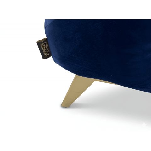 Elegancki granatowy Puf pikowany 120x60 podnóżek TEO tk. French Velvet 671