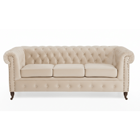 Sofa trzyosobowa Chesterfield VINCENT z funkcją spania - French Velvet 678