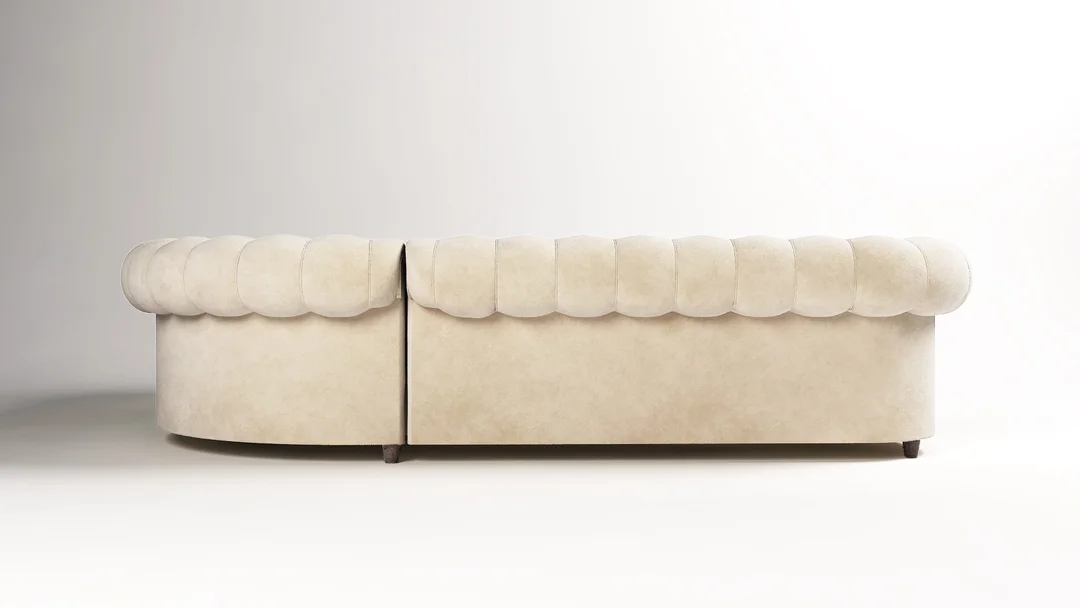 Narożnik sześcioosobowy z funkcją spania pikowany 3+E+2 Chesterfield SOLARIS 301x258 — Riviera 21