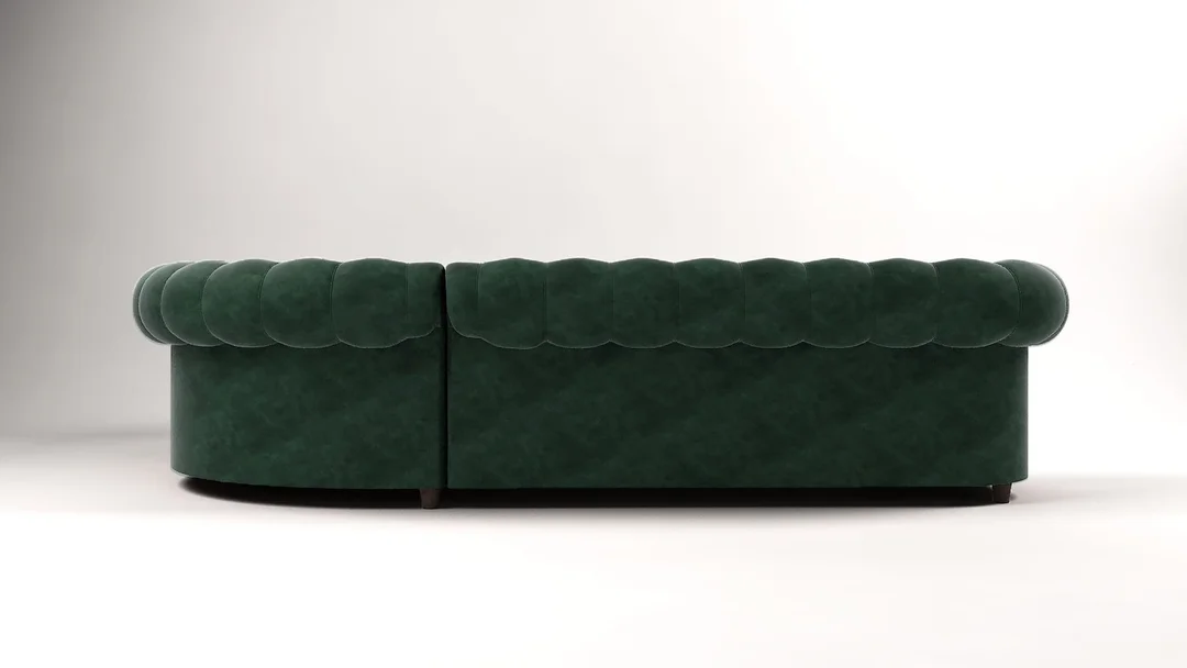 Narożnik sześcioosobowy z funkcją spania pikowany 3+E+2 Chesterfield SOLARIS 301x258 — Riviera 38