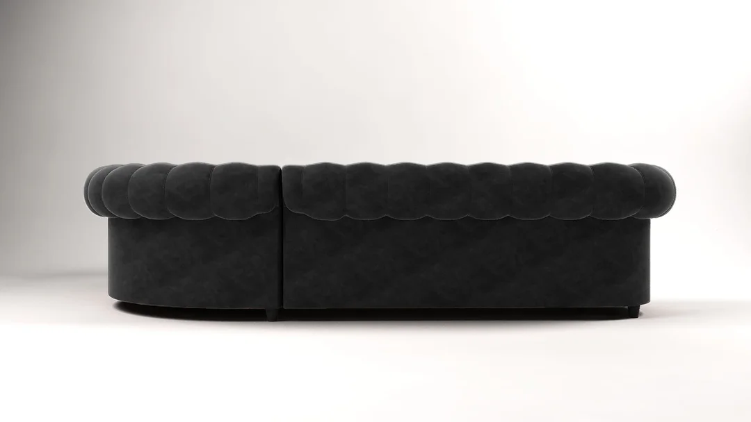 Narożnik sześcioosobowy z funkcją spania pikowany 3+E+2 Chesterfield SOLARIS 301x258 — Riviera 100