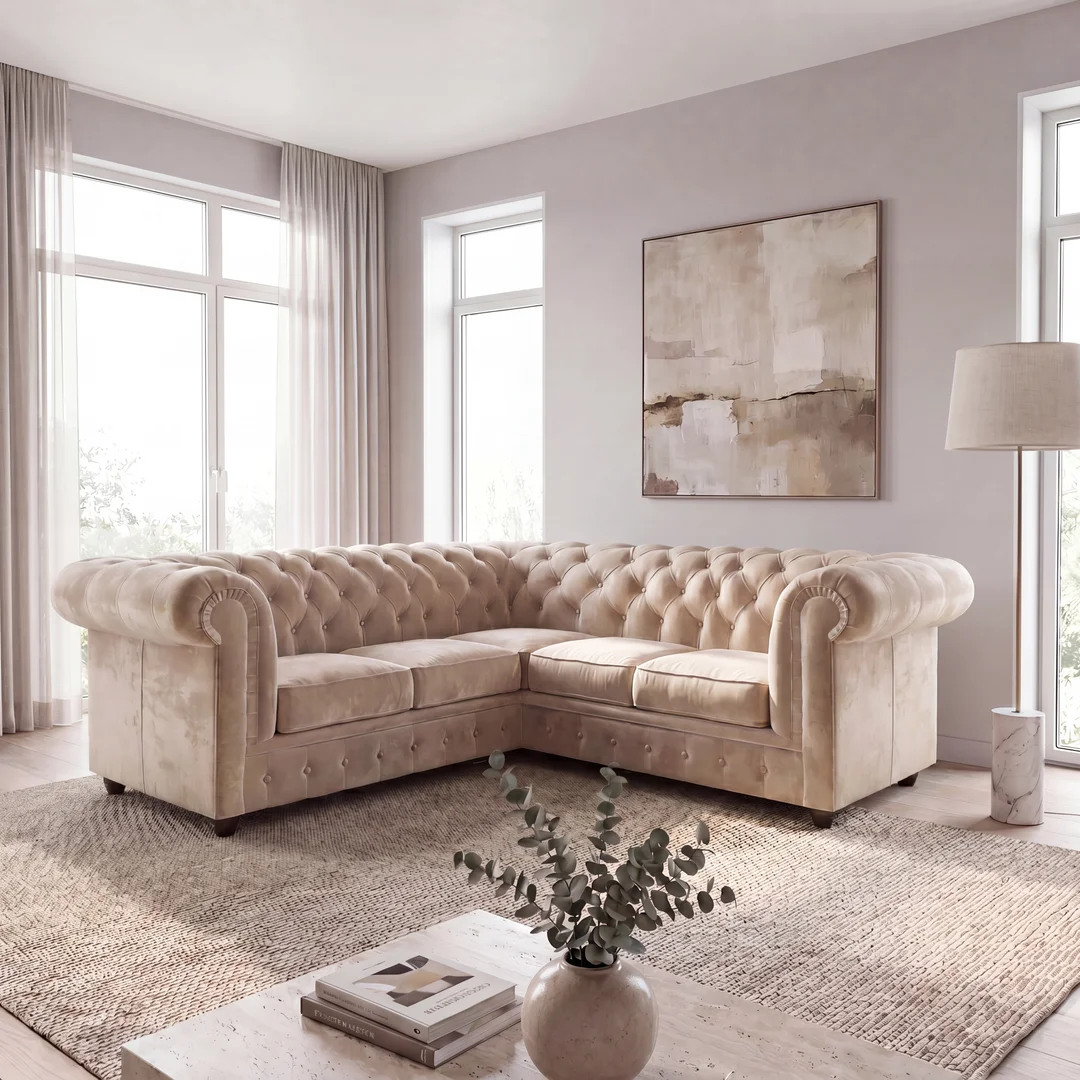 Narożnik pięcioosobowy pikowany 2+E+2 Chesterfield SOLARIS 258x258 — Riviera 21