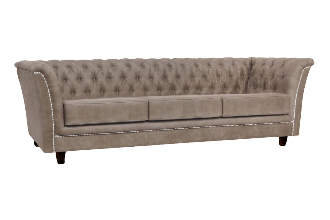 Sofa trzyosobowa z funkcją spania pikowana Chesterfield HASSO 237x82 — Riviera 16