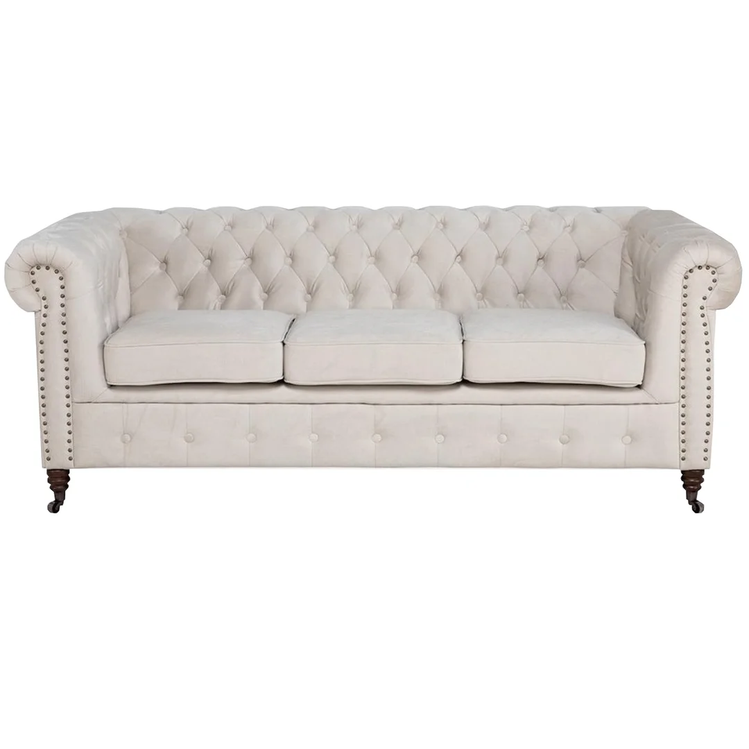 Sofa trzyosobowa pikowana Chesterfield VINCENT 203x87 — Amore 31