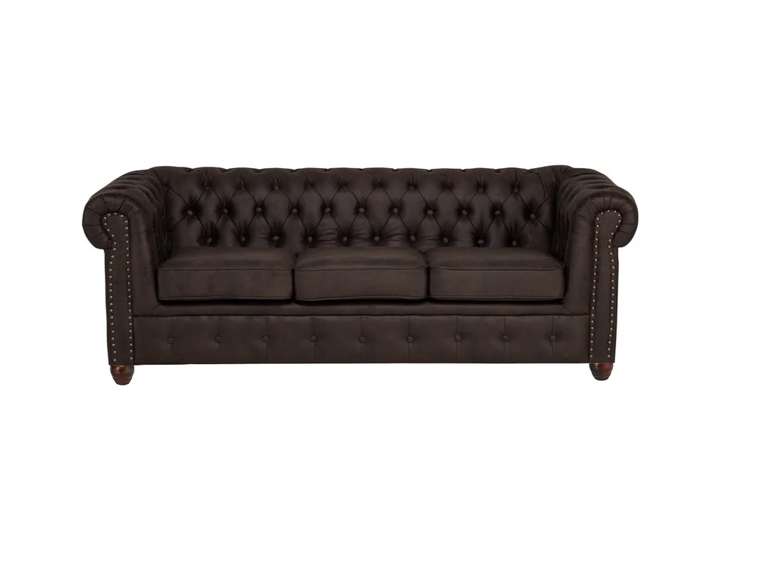 Sofa trzyosobowa pikowana Chesterfield VINCENT 203x87 — Gobi 04