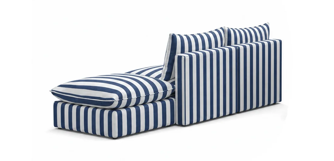 Niebieska sofa ogrodowa Marvella 3 - modułowa wodoodporna outdoor UV — zdjęcie 4