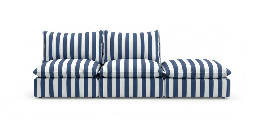 Niebieska sofa ogrodowa Marvella 3 - modułowa wodoodporna outdoor UV — zdjęcie 3