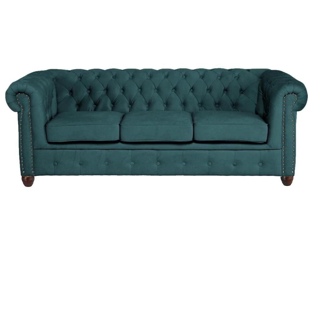 Sofa trzyosobowa pikowana Chesterfield VINCENT 203x87 — Kronos 13