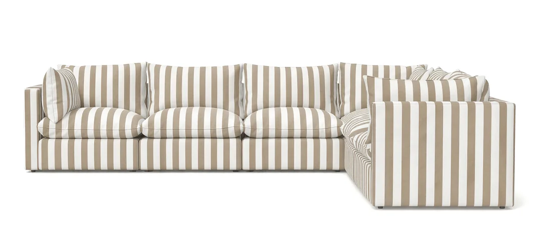 Beżowa sofa ogrodowa Marvella 8 - luksusowy modułowy narożnik outdoor — zdjęcie 3
