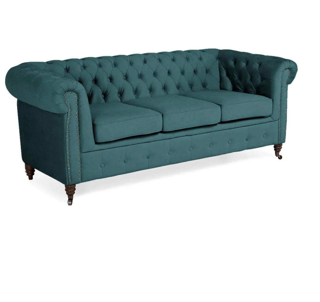 Sofa trzyosobowa pikowana Chesterfield VINCENT 203x87 — Kronos 13