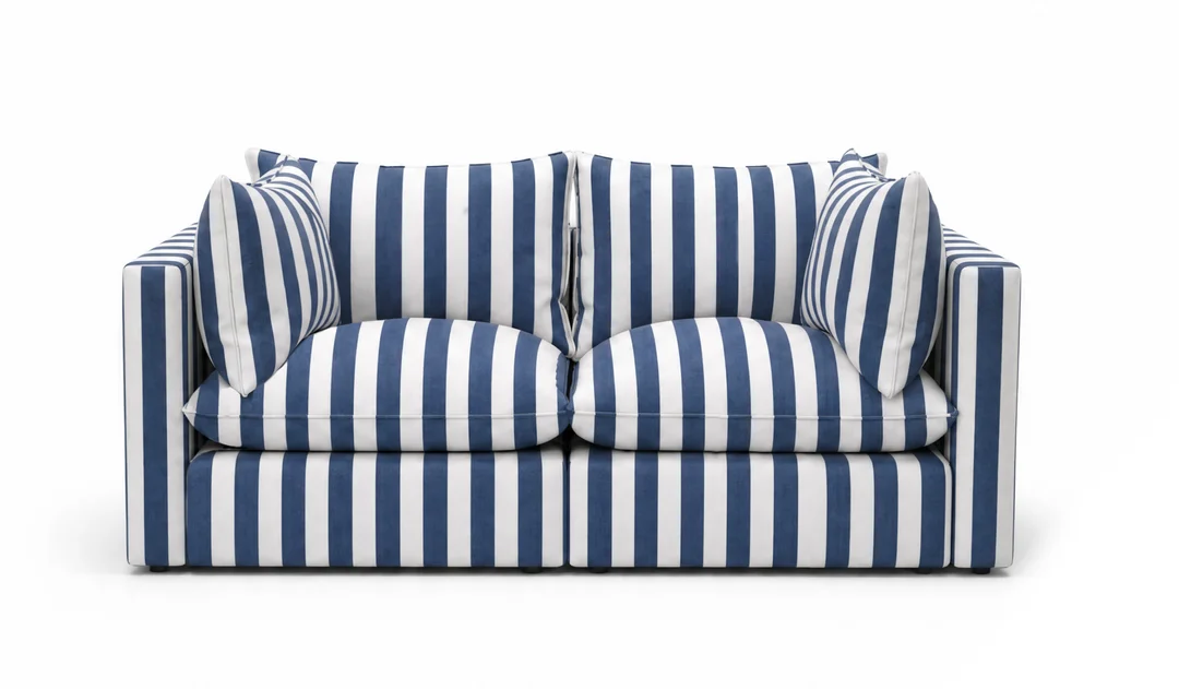 Niebieska sofa ogrodowa Marvella 11 Mała kanapa modułowa Outdoor — zdjęcie 3