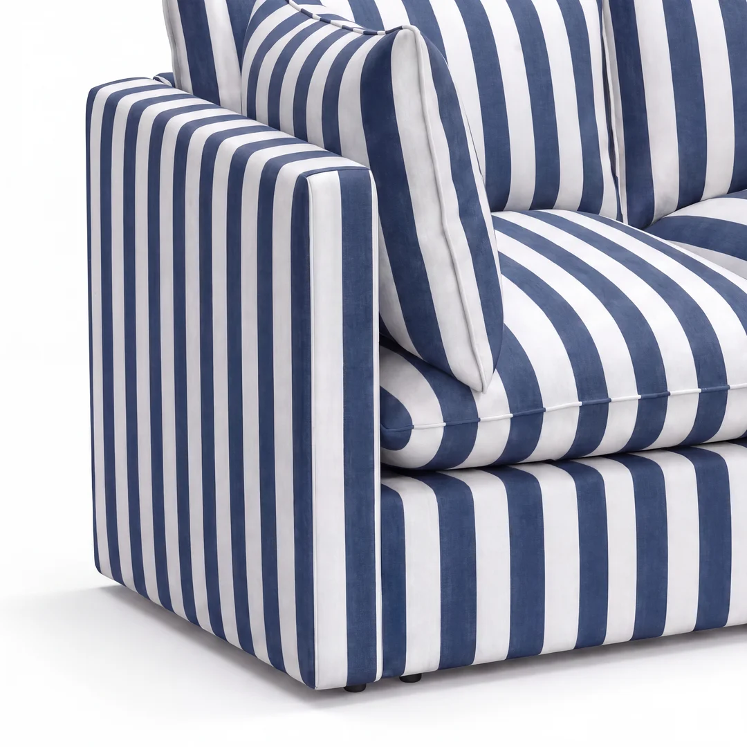 Niebieska sofa ogrodowa Marvella 11 Mała kanapa modułowa Outdoor — zdjęcie 4
