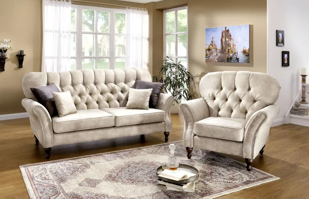 Fotel pikowany Chesterfield BOGOTA — Preston 21