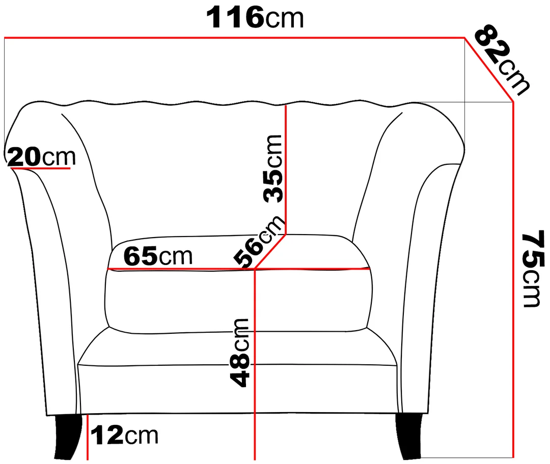 Fotel pikowany chesterfield HASSO — zdjęcie 12