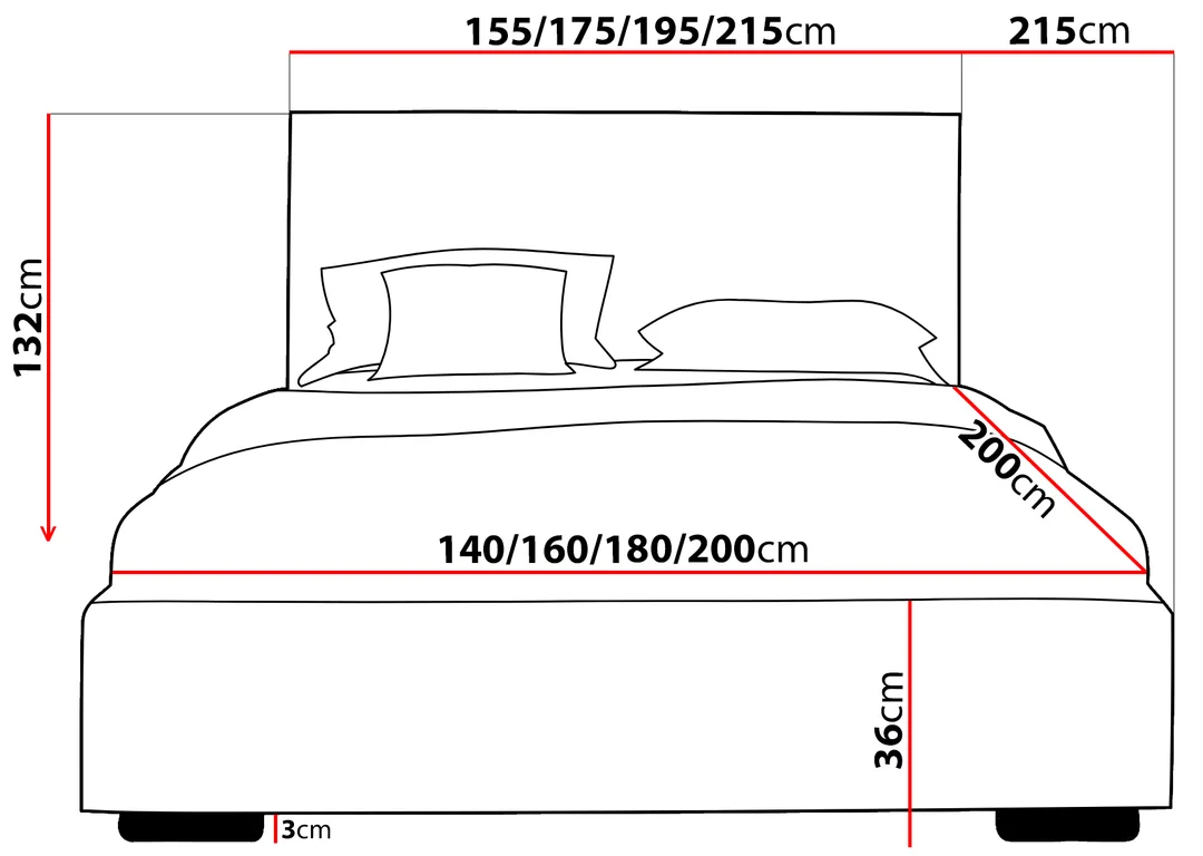 Łóżko tapicerowane glamour KING BED — zdjęcie 11