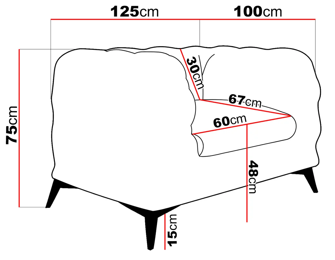 Fotel pikowany TEO chesterfield — zdjęcie 10