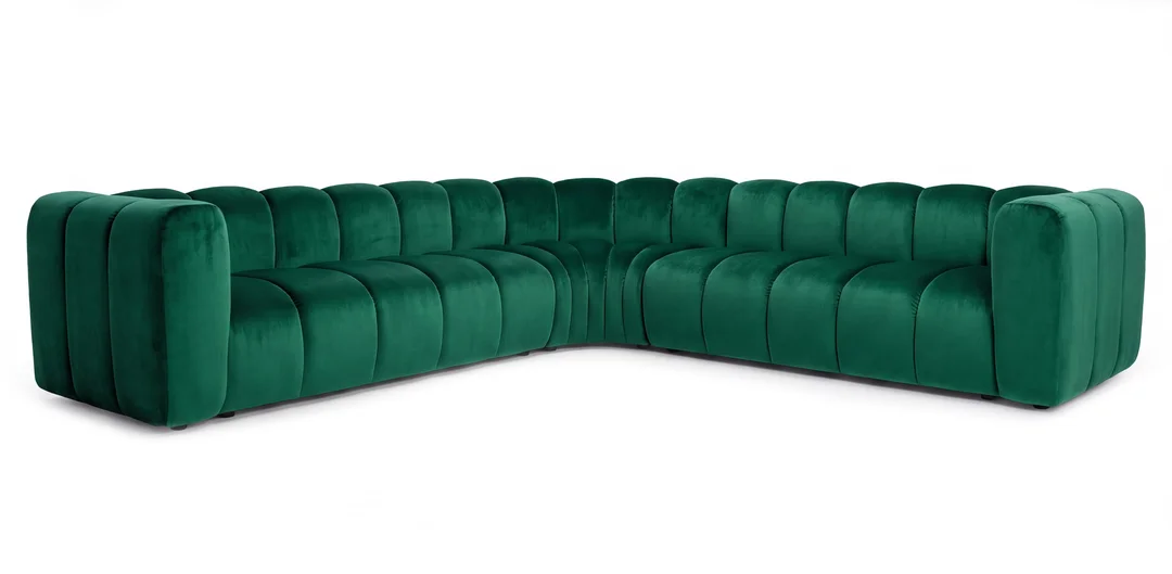 Narożnik modułowy Velis 5-osobowy z elastyczną konfiguracją — French Velvet 658