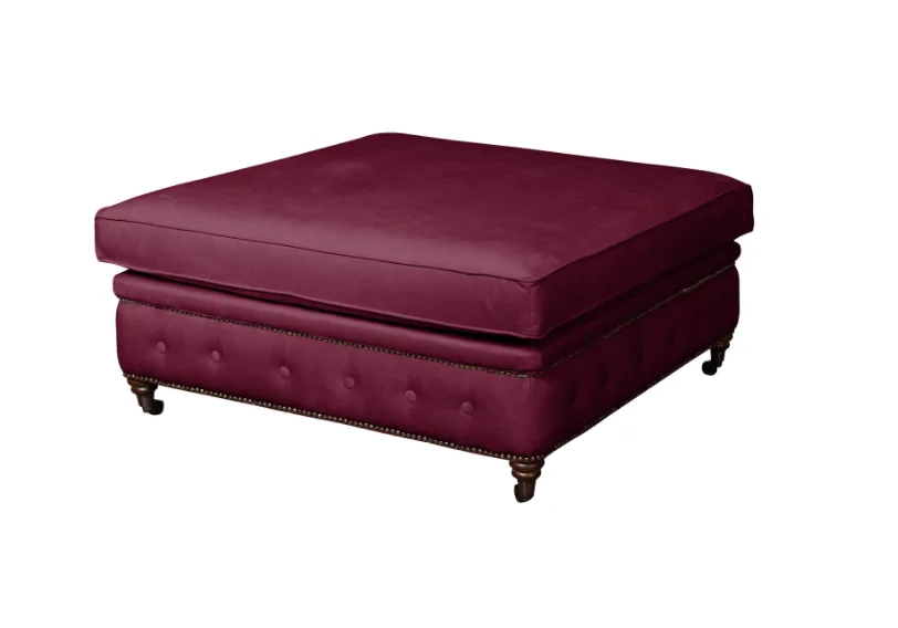 Puf pikowany glamour 100x100 VINCENT — Amore 09