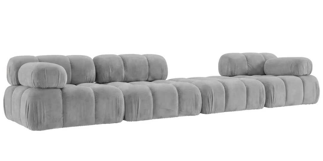 Sofa modułowa Manzoni pięcioosobowa z elastyczną konfiguracją 380x96 — Magic Velvet 2218
