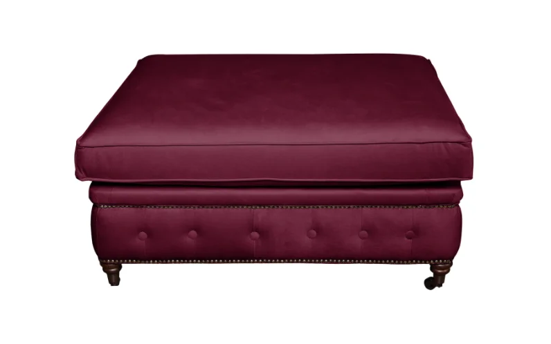 Puf pikowany glamour 100x100 VINCENT — Amore 09