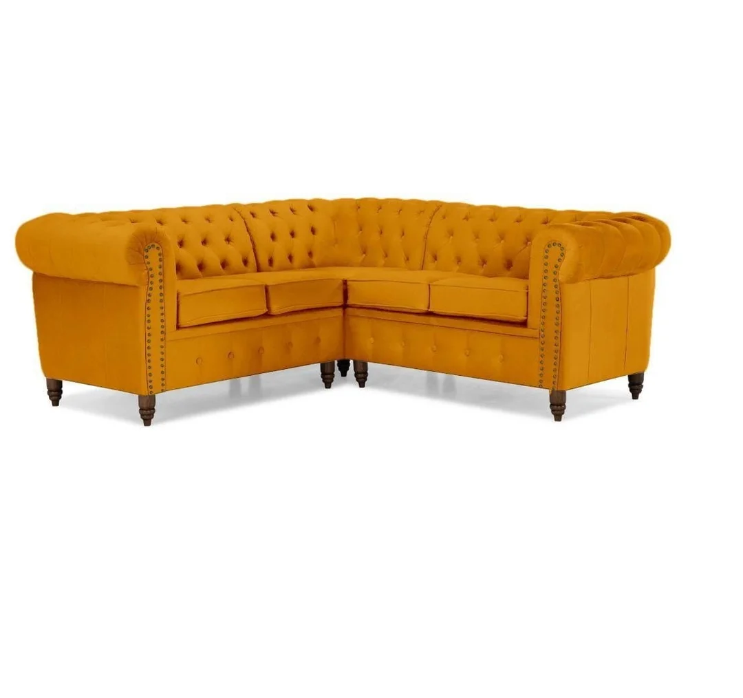 Narożnik pięcioosobowy pikowany Chesterfield VINCENT 208x208 — Magic Velvet 2228
