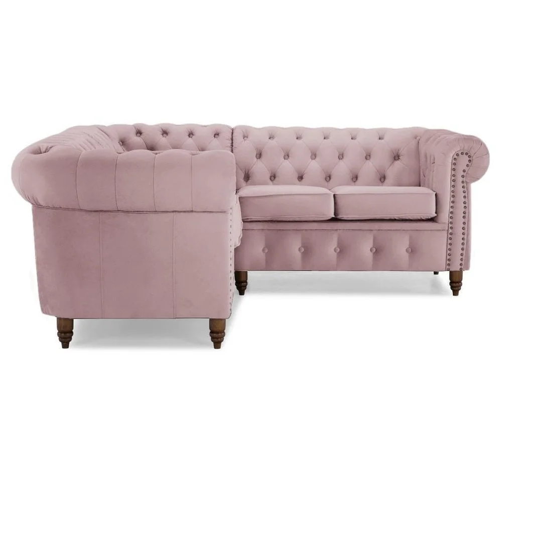 Narożnik pięcioosobowy pikowany Chesterfield VINCENT 208x208 — Magic Velvet 2253