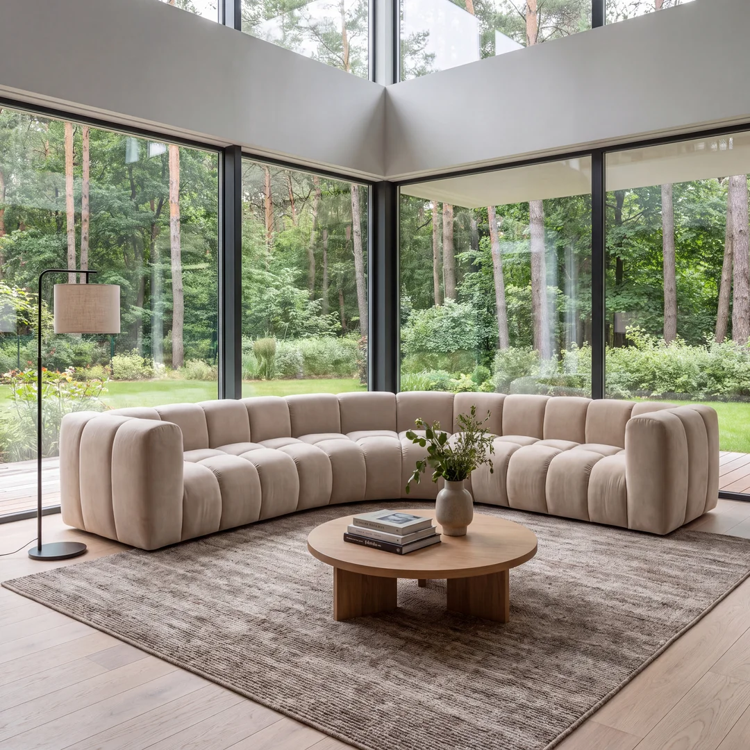 Narożnik modułowy Coronari pięcioosobowy z elastyczną konfiguracją 305x305 — Riviera 21