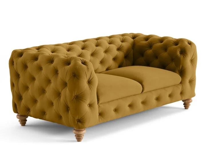 Sofa dwuosobowa pikowana TEO WOOD Chesterfield 185x100 — Riviera 41