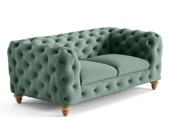 Sofa dwuosobowa pikowana TEO WOOD Chesterfield 185x100 — Riviera 34