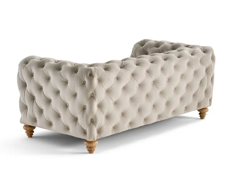 Sofa dwuosobowa pikowana TEO WOOD Chesterfield 185x100 — Riviera 21