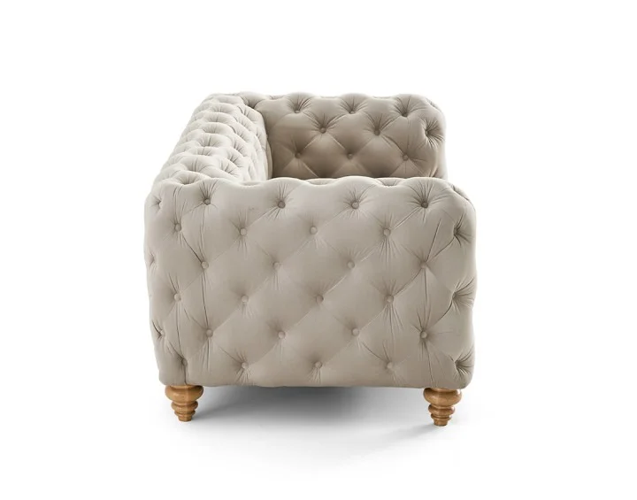 Sofa dwuosobowa pikowana TEO WOOD Chesterfield 185x100 — Riviera 21