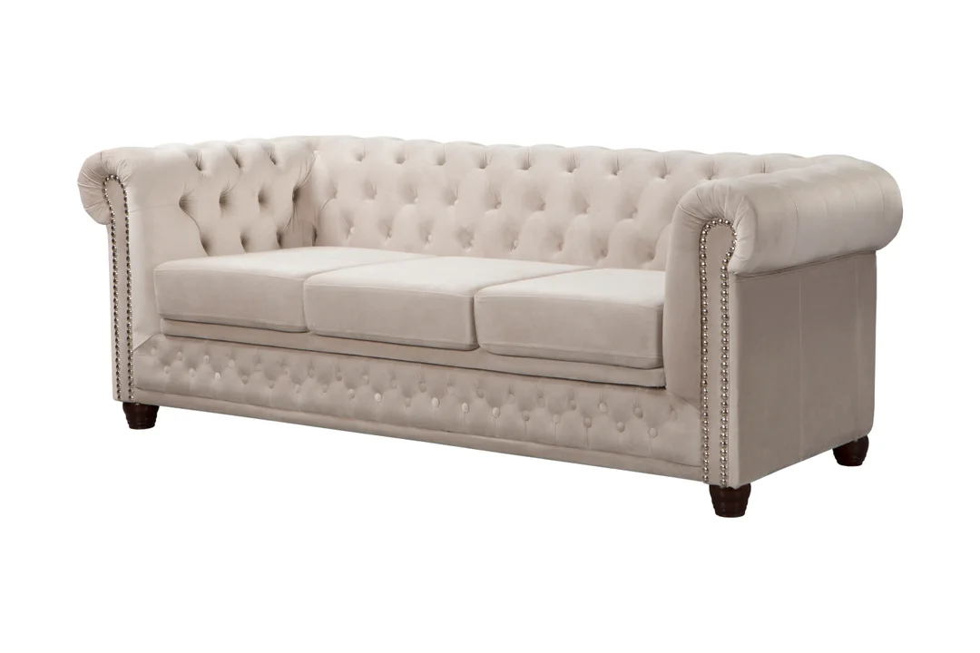 Zestaw mebli pikowanych Chesterfield 3+2+1 FELIX — Riviera 21