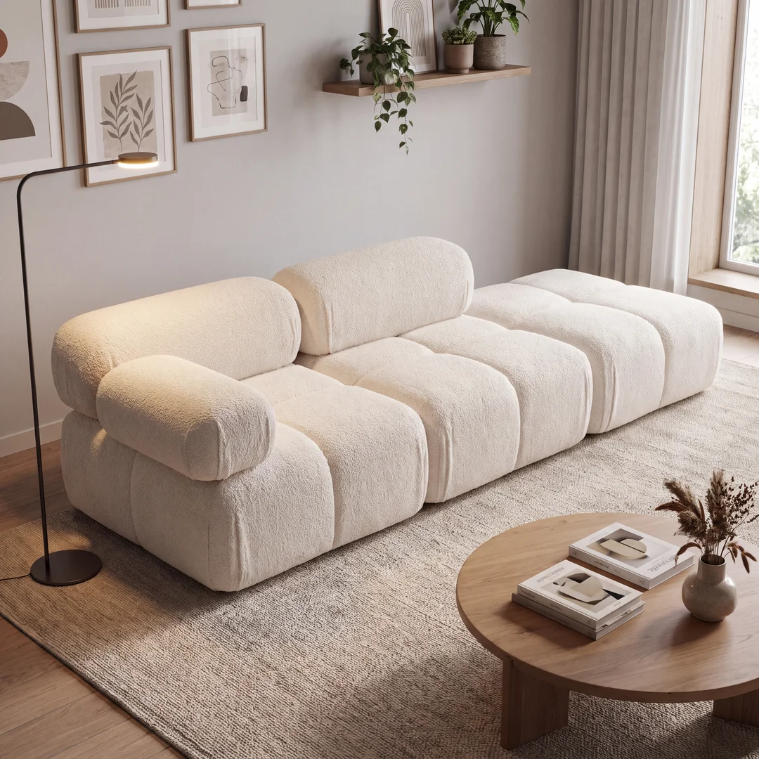 Sofa modułowa Ovalia czteroosobowa z elastyczną konfiguracją 288x96 — Quelle 01