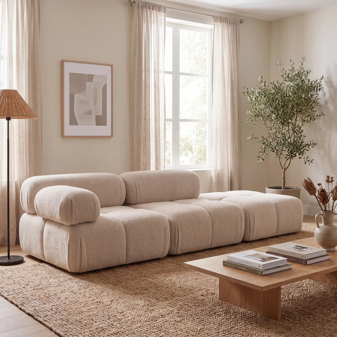 Sofa modułowa Ovalia czteroosobowa z elastyczną konfiguracją 288x96 — Quelle 05