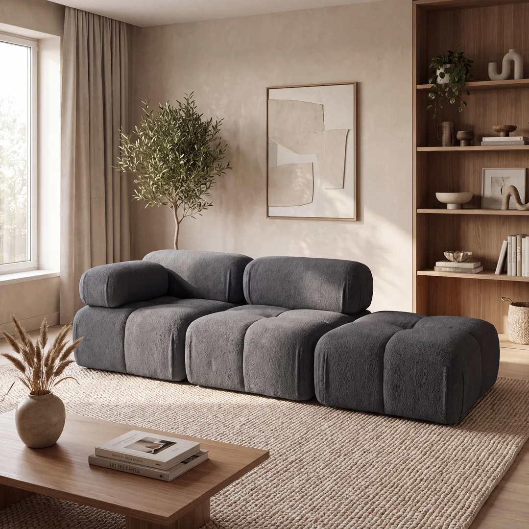 Sofa modułowa Ovalia czteroosobowa z elastyczną konfiguracją 288x96 — Quelle 92