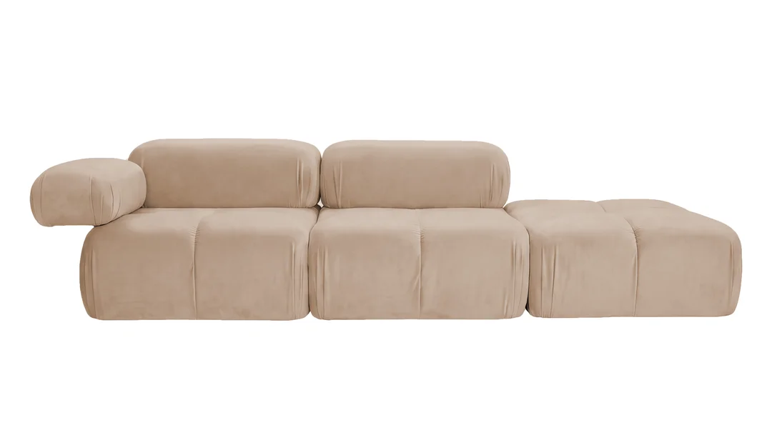 Sofa modułowa Ovalia czteroosobowa z elastyczną konfiguracją 288x96 — Magic Velvet 2281