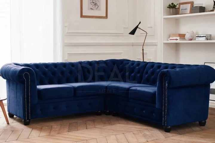 Narożnik pięcioosobowy FELIX 2+E+2 pikowany Chesterfield 208x208 — Riviera 81